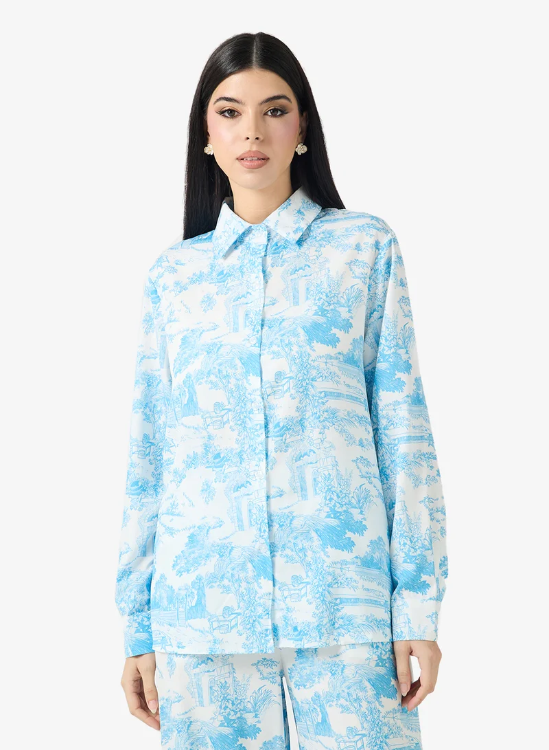 ELLA  Printed Shirt & Pant Set for Women | Best Price UAE